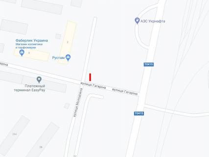Білборд, Бігборд (Борд)  A у Вільногірську Гагаріна вул. - Молодіжна вул. схема