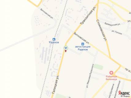 Билборд A в Васильевке В'їзд в м. Радехів, Галицька вул., від м. Львів схема