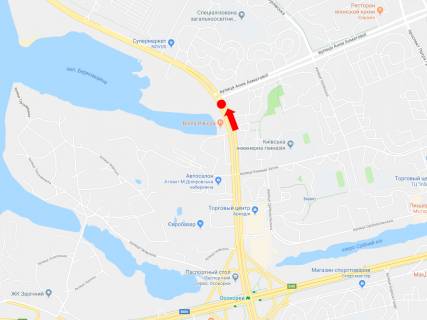 Scrolller, Scroll A in Kyiv, 1.8x1.2  Дніпровська набережна, 47, на світлофорі, роздільник, біля ТРЦ "River Mall", в сторону моста Патона - 558000 scheme
