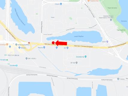 Призма A в Киеве, 3x6  Бандери пр. (колиш. Московський пр.) 22, навпроти автосалонів "Укравто", "Mazda", в сторону ст.м. Почайна (колишня Петрівка) - 214929 схема