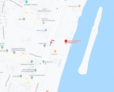 Бэклайт A в Днепр (Днепропетровск) Набережна Перемоги вул., 29, перед світлофором, в сторону вул Селянський узвіз схема