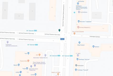 Billboard A in Dnipro (Dnipropetrovsk) Hmel'nic'kogo av. (kolis. Geroiv Stalingrada st.) - Krotova st., na svitlofori scheme