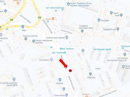 Білборд, Бігборд (Борд)   у Києві, 3x6  Харківське шосе, 3, в сторону Привокзальна вул. схема