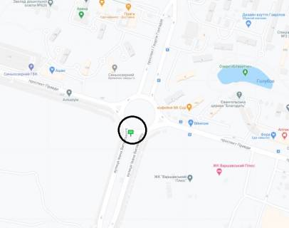 Призма A в Киеве просп. Європейського Союзу (Правди).- вул. Івана Виговського (Маршала Гречка)  ., ЖК "Варшавський плюс", в сторону ст.м. "Нивки" - 293219 схема