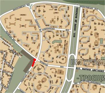 Билборд  в Киеве, 3x6  Радунська вул., 3, на перехресті з Лєскова вул., в бік Драйзера вул. схема