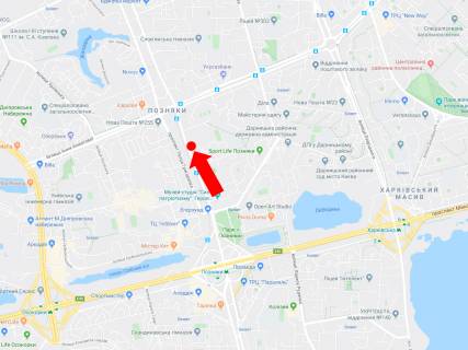 Билборд  в Киеве, 3x6  Григоренка пр., 23, навпроти супермаркетів "Велика Кишеня", "Comfy", в сторону вул. Ахматової схема