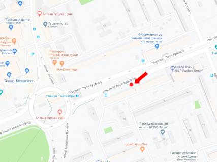 Билборд B в Киеве, 3x6  просп. Леся Курбаса (50-річчя Жовтня)., 5, в сторону Кільцевої дороги схема