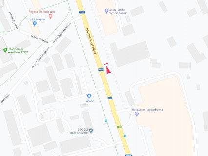 Billboard A in Kharkiv, 3x6  Аерокосмічний (кол. Гагаріна) пр. - Антонова (кол. Аерофлотська) вул., 2, в центр scheme