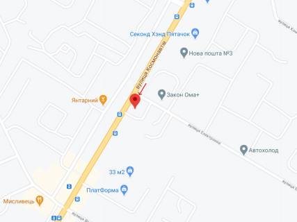 Билборд B в Николаеве Космонавтів вул., 81Д - Електронна вул. схема