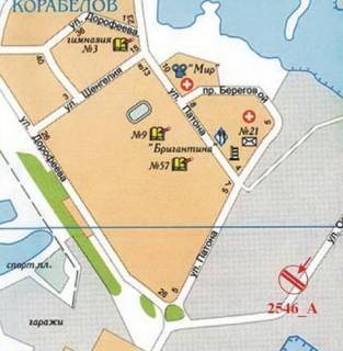 Билборд A в Херсоне Острівське шосе, АЗС "GLUSCO" схема