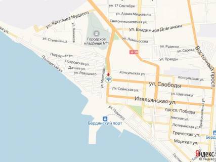Білборд, Бігборд (Борд)  A у Бердянську Западный пр., 4 схема