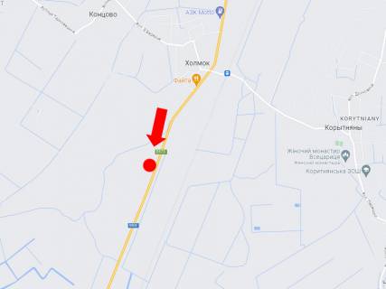 Билборд A в трассах Закарпатья, 3x6  Траса Київ - Чоп, Населений пункт Холмок, в сторону Чопа схема