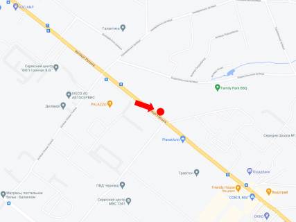 Билборд  в Черновцах, 3x6  Руська вул., 249, біля нічного клубу "Dolce",  в бік ТРЦ "Екватор", супермаркетів "Comfy", "Велмарт" схема