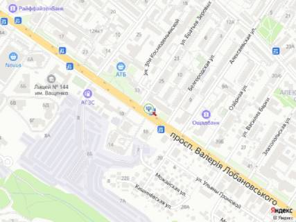 Видеоборд A у Києві Лобановського пр. (колиш. Червонозоряний), 35, в сторону Севастопольської пл., прайс за трансляцію ролика 10 сек 1вихід/90 сек, з 0:00 до 23:59 - 383947 схема