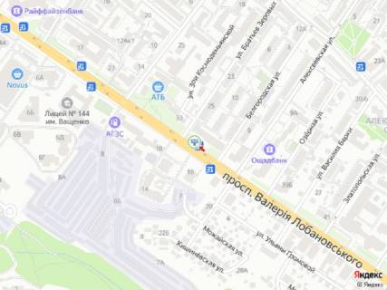 Видеоборд A у Києві Лобановського пр. (колиш. Червонозоряний), 35, в сторону Севастопольської пл., прайс за трансляцію ролика 10 сек 1вихід/90 сек, з 0:00 до 23:59 - 383944 схема