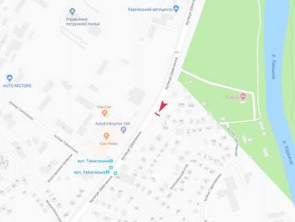 Билборд B в Харькове, 3x6  Шевченка вул., 254а - Червоний в'їзд, в центр схема