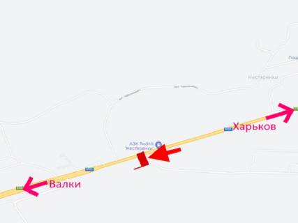 Билборд B в Нестеренки (Нестеренки), 3x6  Траса Київ - Харків - с. Нестеренки, АЗС "Родник", у бік м. Валки схема