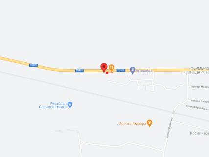 Білборд, Бігборд (Борд)  B у Синельниково, 6х3  Т-04-41, км 41+118 (праворуч), Виїзд з м. Синельникове схема