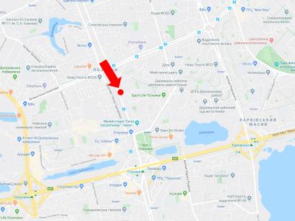 Билборд  в Киеве, 3x6  Григоренка пр., 23, навпроти супермаркетів "Велика Кишеня", "Comfy", в бік пр. Бажана схема