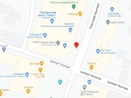 Сiтiлайт B у Кривому Розі, 1.8x1.2  Поштовий пр., 25/6, ТК "Ліберті" схема