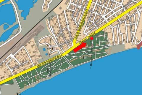 Білборд, Бігборд (Борд)   у Одесі, 3x6  Південна дорога, 3, з центру схема