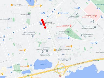 Призма  в Киеве, 3x6  Ревуцького вул., 18, в бік ст. м. "Харківська" - 444837 схема