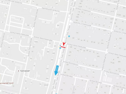Билборд B в Харькове, 3x6  просп. Льва Ландау (50-річчя СРСР), 148 - Камишева вул., з центру схема