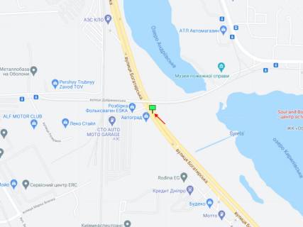 Призма B в Киеве Богатирська вул., 1А, розподілювач, від ст.м. "Почайна" - 374015 схема
