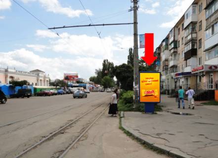 Ситилайт A в Житомире, 1.8x1.2  Небесної сотні вул. (кол. Московська вул.) / Лятошинського вул., біля ринку "Житній" фото 1