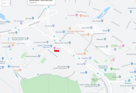 Билборд A в Львове Червоної Калини пр., 36, навпроти, ТЦ "Шувар" схема