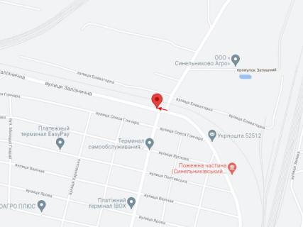 Билборд A в Синельниково смт. Петриківка, Леніна вул., біля відділу Поліції схема