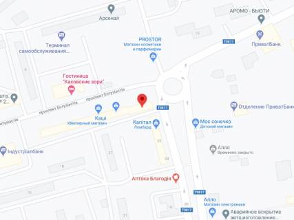 Видеоборд A в Днепрорудном Ентузіастів вул., 22, аптека "Мед Сервіс", №Дн124, прайс за ролик 10 сек 1 вихід/5 хвилин, з 8:00-22:00. Розрахунок для інших параметрів трансляції уточнюйте у менеджера. - 301344 схема