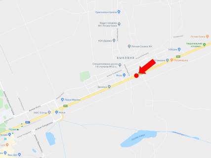 Билборд  в Киеве, 6x3  Броварський пр., 65 - вул. Радистів, роздільник, в центр схема