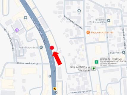 Ситилайт A в Киеве, 1.8x1.2  Бойчука (кол. Кіквідзе) вул., 35, зупинка "Гуртожиток № 4" схема