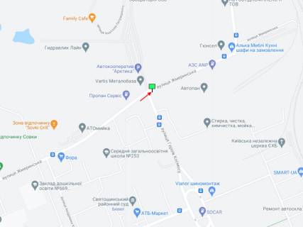 Призма A в Киеве Жмеринська вул. - Героїв Космосу вул. - 334145 схема