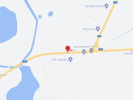 Билборд A на трассах Днепровской области, 6х3  Автошлях Кривий Ріг - Запоріжжя (Н-23), розвилка Нікополь-Марганець-Дніпро-Запоріжжя, навпроти АЗС УКРНАФТА, рух у бік м. Нікополь схема