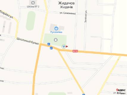 Билборд A в Васильевке Галицького вул., центральний в'їзд з м. Ходорів схема