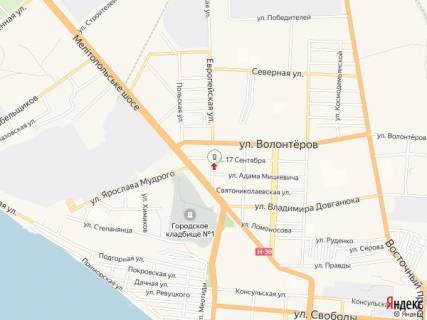 Ситилайт A в Бердянске Европейская ул. - 17-го Сентября ул., №3 схема