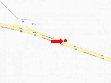Билборд B в Киеве, 3x6  Траса Київ-Бориспіль, навпроти АЗС "ANP", в сторону аеропорту "Бориспіль", гіпермаркету "Фоззі" схема