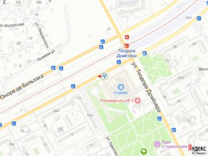 Призма A в Киеве Бальзака вул. - Драйзера вул., 21, на зупинці, парковка супермаркету Сільпо - 295122 схема