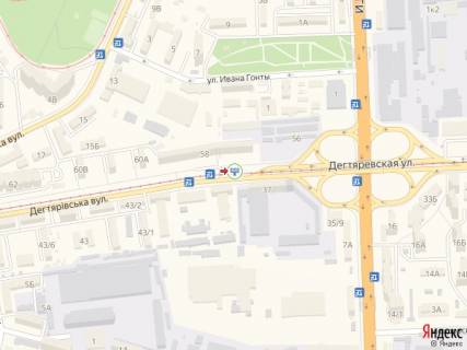 Билборд B в Киеве Дегтярівська вул., 58 схема