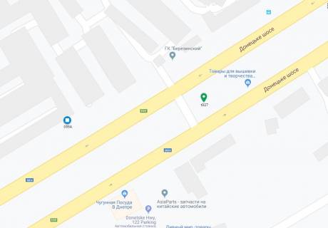 Беклайт A у Дніпро (Дніпропетровськ), 8х4  Донецьке шосе, район вул. Березинська (на розділовій смузі) рух у бік ТРЦ КАРАВАН схема