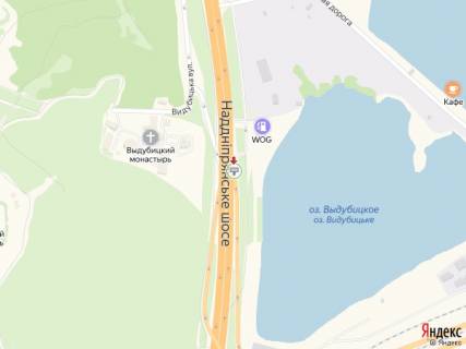 Беклайт B у Києві, 8x4  Наддніпрянське шосе, 8 (АЗС "WOG", АЗС "ОККО"), в напрямку міст Південний, м. Видубичі схема