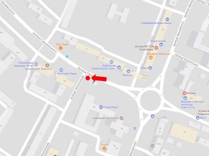 Билборд  в Ужгороде, 3x6  Грушевського вул., 80, біля магазину «Тиса», в бік Марії Заньковецької (Шолохова) вул. схема
