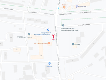 Ситилайт A в Харькове, 1.8x1.2  Григоренка пр., 14, зупинка "Жасміновий бул.", з центру схема