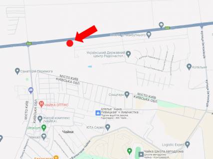 Билборд B в Киеве, 3x6  просп. Берестейський (Перемоги)., до автодрому "Чайка" з центру схема
