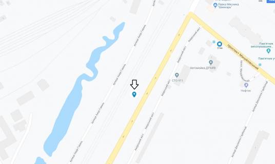 Билборд A в Днепр (Днепропетровск), 6х3  заїзд на Амурський міст з Лівого берега схема