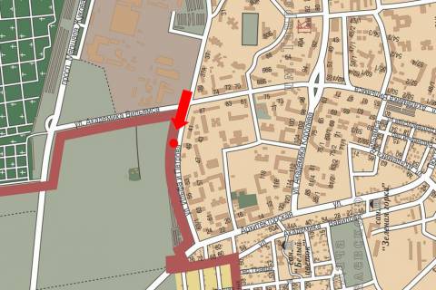 Билборд  в Одессе, 3x6  Сім’ї Глодан вул. (Ільфа і Петрова)., 49, в бік Архітекторської вул. (флажок) схема