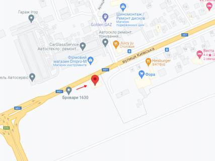 Video Billboard A in Brovary, 1.92x10.24  Kiivs'kaa st., 2, AZS "KLO", prajs za translaciu rolika 10 sek, 1 vihid/2 hvilini, cilodobovo - 440235 scheme