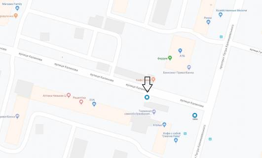 Білборд, Бігборд (Борд)  B у Дніпро (Дніпропетровськ), 6х3  вул. Калинова, 1 схема